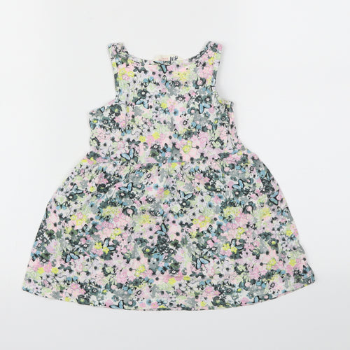 H&M Girls Multicoloured Floral  Fit & Flare  Size 2 Years