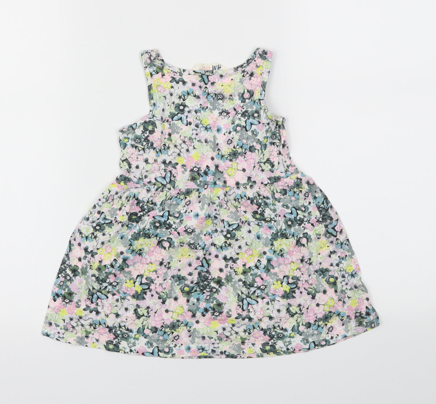 H&M Girls Multicoloured Floral  Fit & Flare  Size 2 Years
