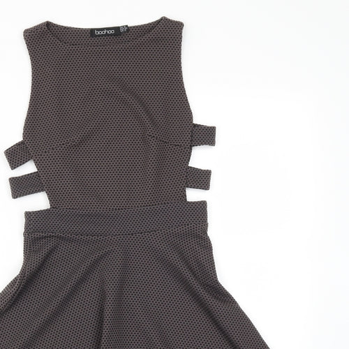 Boohoo Womens Brown   Fit & Flare  Size 6