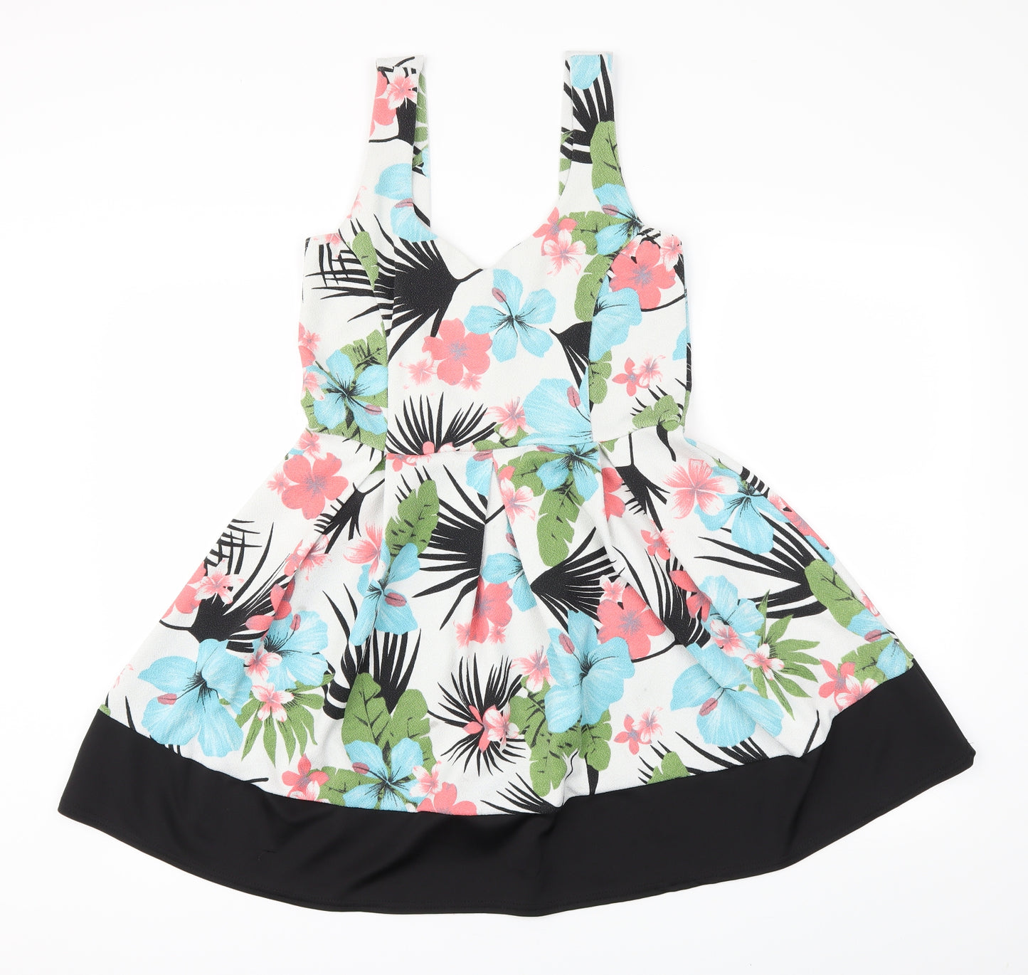 CAMEO ROSE  Womens Multicoloured Floral  Fit & Flare  Size 14