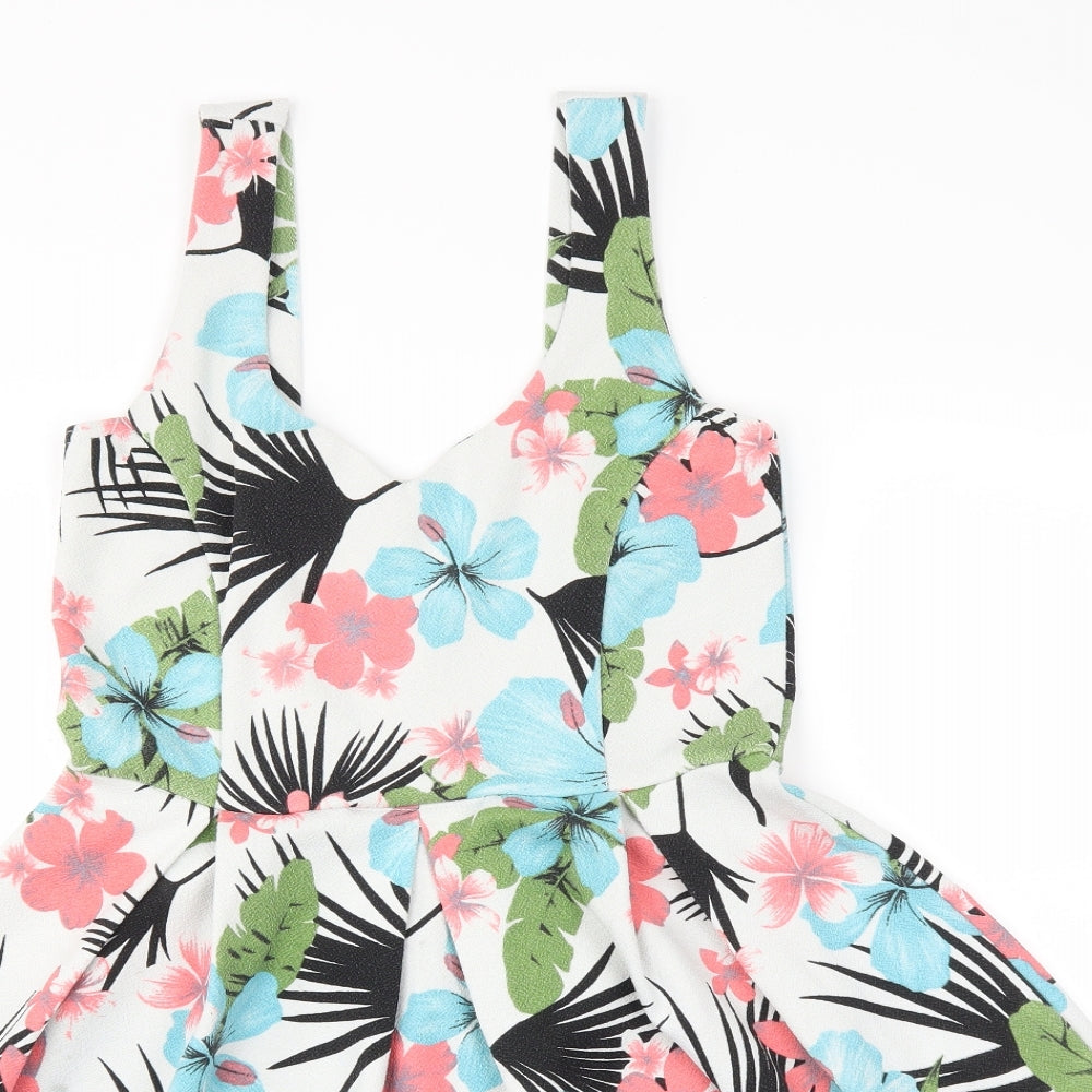 CAMEO ROSE  Womens Multicoloured Floral  Fit & Flare  Size 14