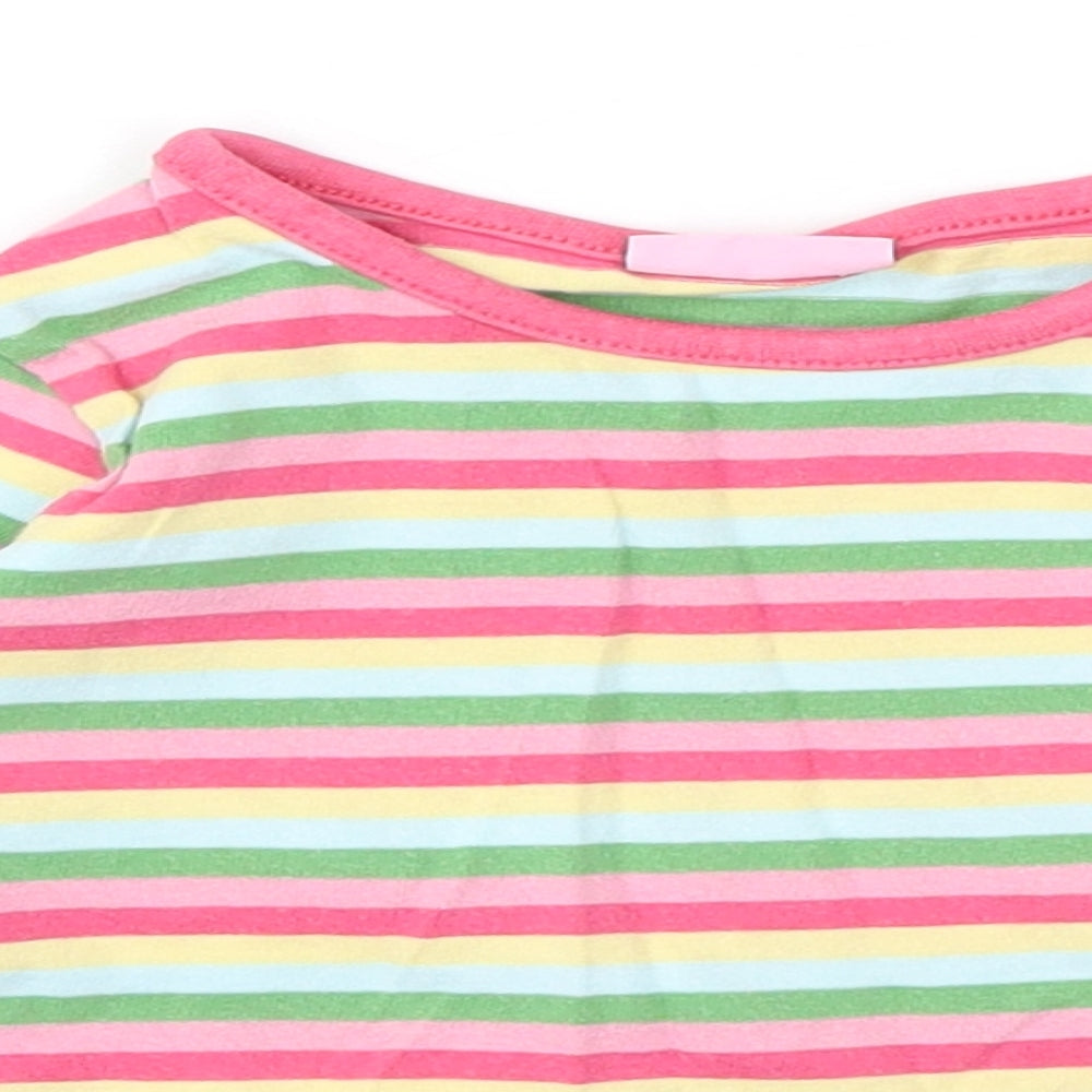 Cherokee Girls Multicoloured Striped  Basic T-Shirt Size 18-24 Months