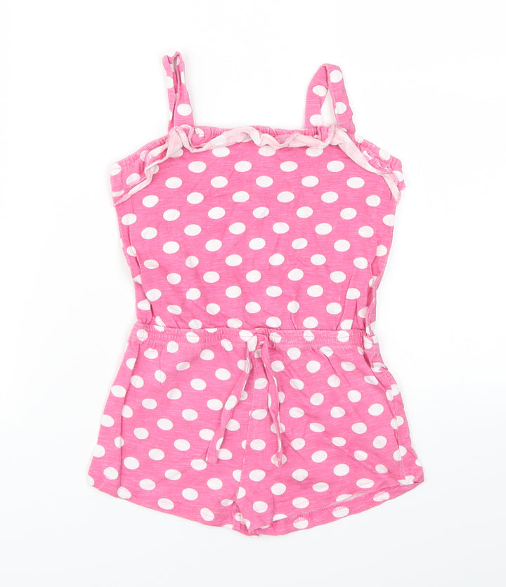 Nutmeg Girls Pink Spotted Jumpsuit One-Piece Size 2-3 Years