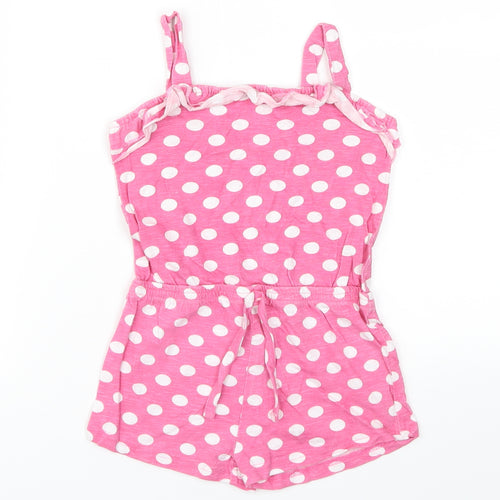 Nutmeg Girls Pink Spotted  Jumpsuit One-Piece Size 2-3 Years