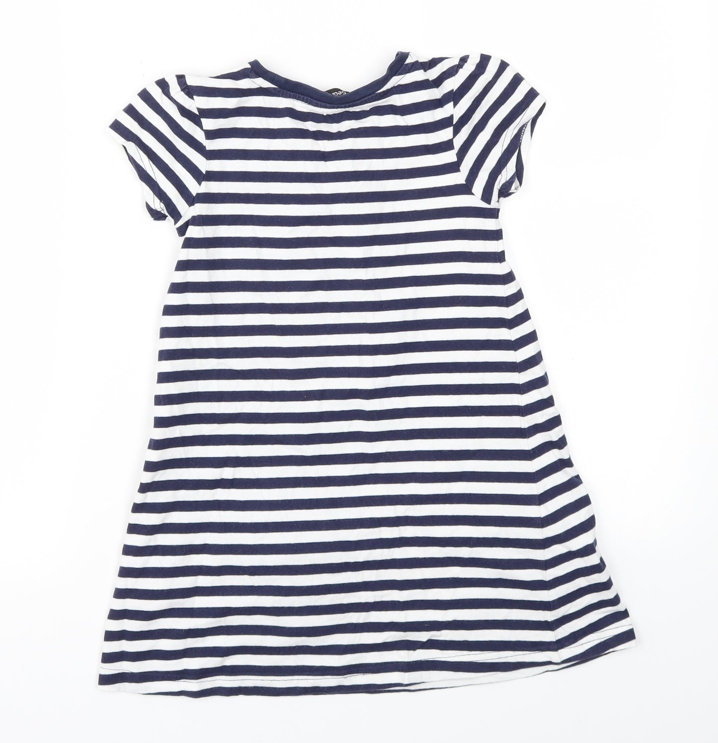 George Girls Blue Striped  Fit & Flare  Size 4-5 Years