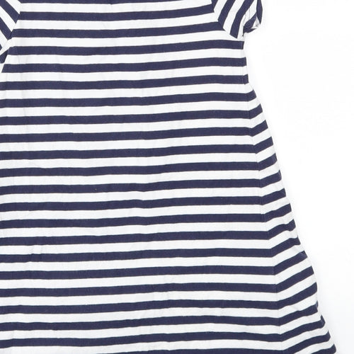 George Girls Blue Striped  Fit & Flare  Size 4-5 Years