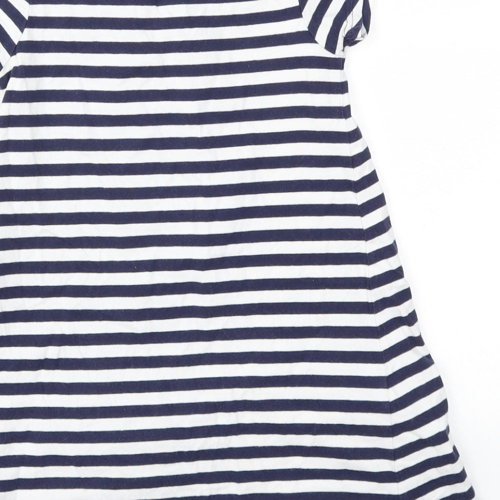 George Girls Blue Striped  Fit & Flare  Size 4-5 Years