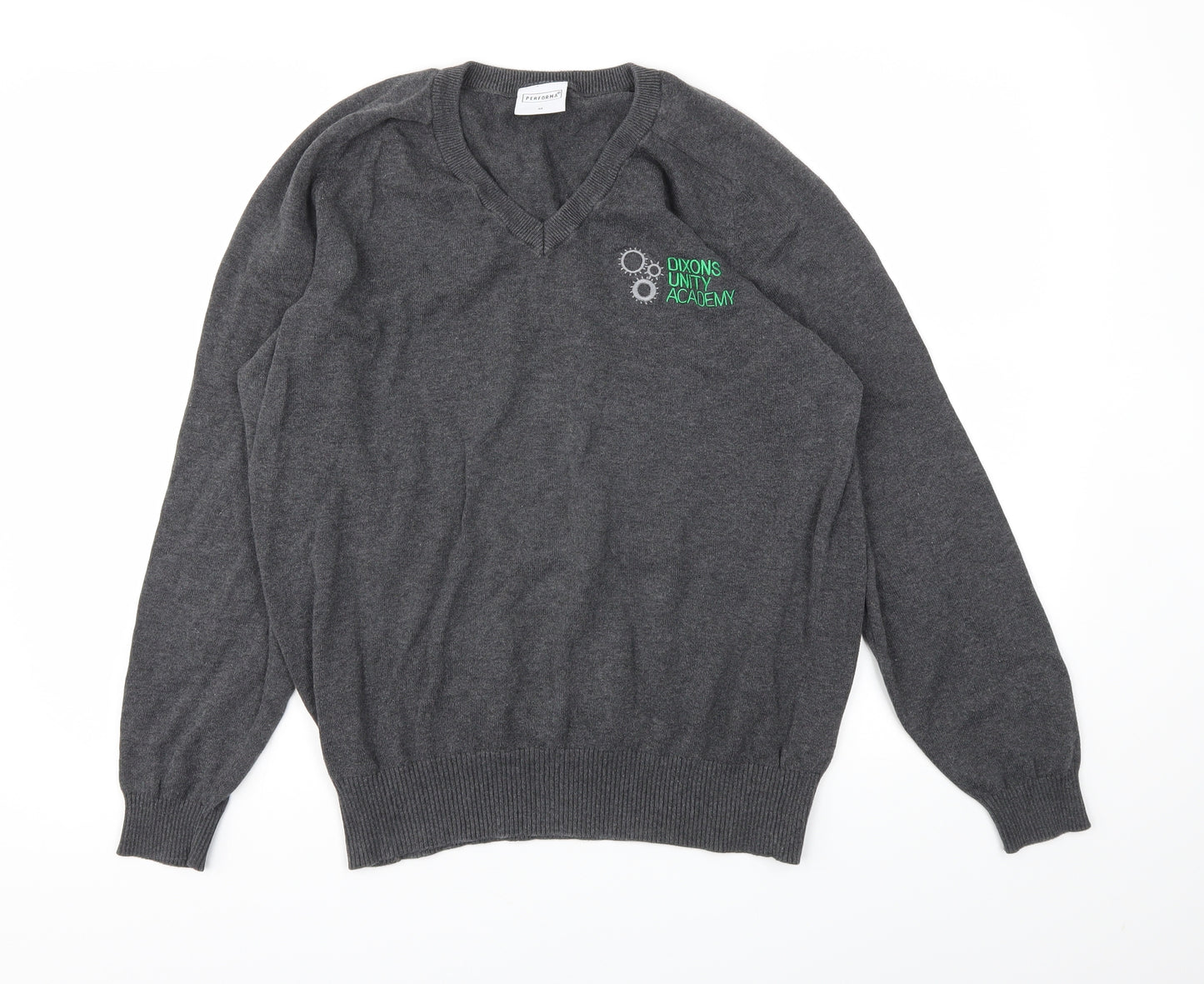 Performa Mens Grey   Pullover Sweatshirt Size M