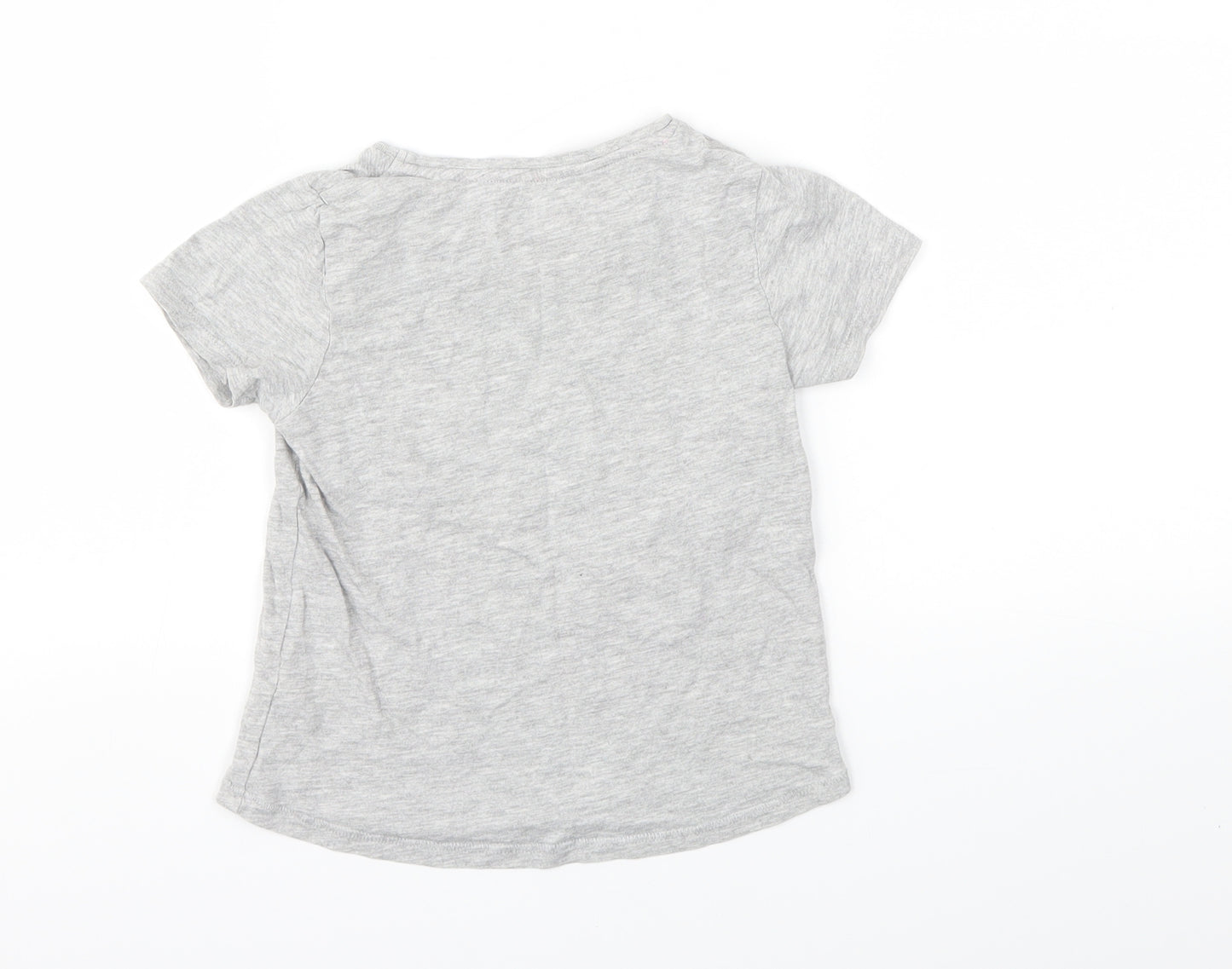 Matalan Girls Grey Animal Print  Basic T-Shirt Size 3-6 Months