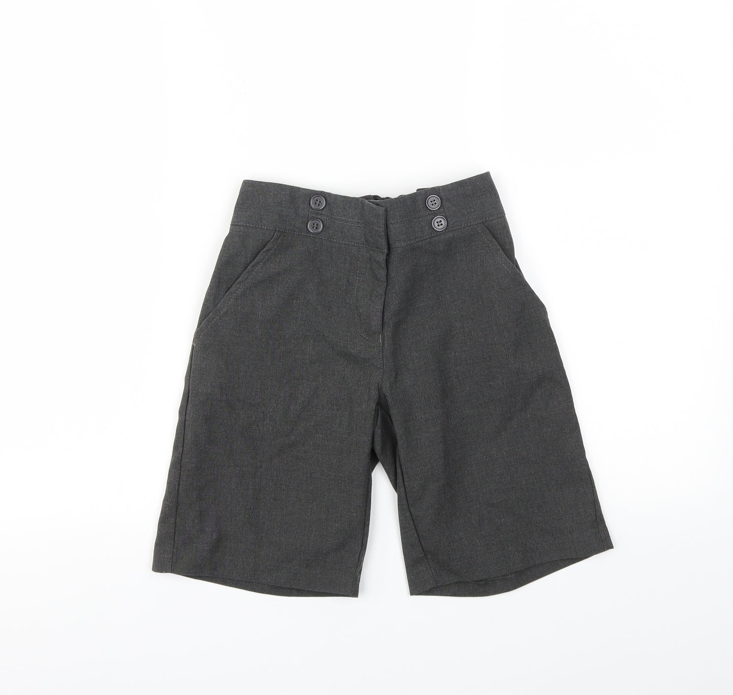 M&S Girls Grey   Cut-Off Shorts Size 9-10 Years