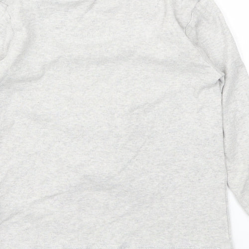 M&S Girls Grey Animal Print  Basic T-Shirt Size 5-6 Years
