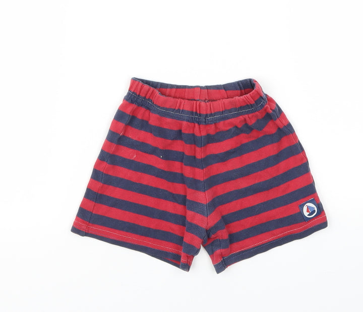 George Boys Red Striped  Capri Trousers Size 3-6 Months