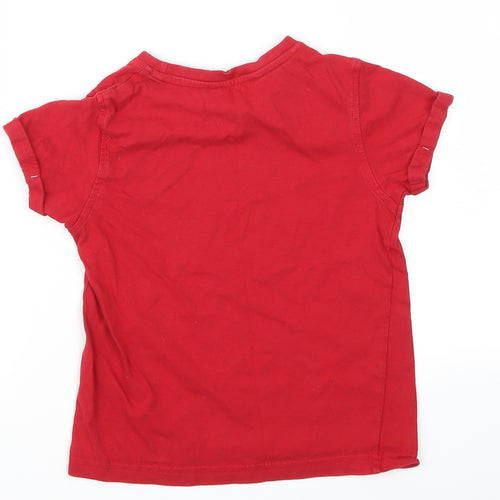 George Boys Red   Basic T-Shirt Size 5-6 Years