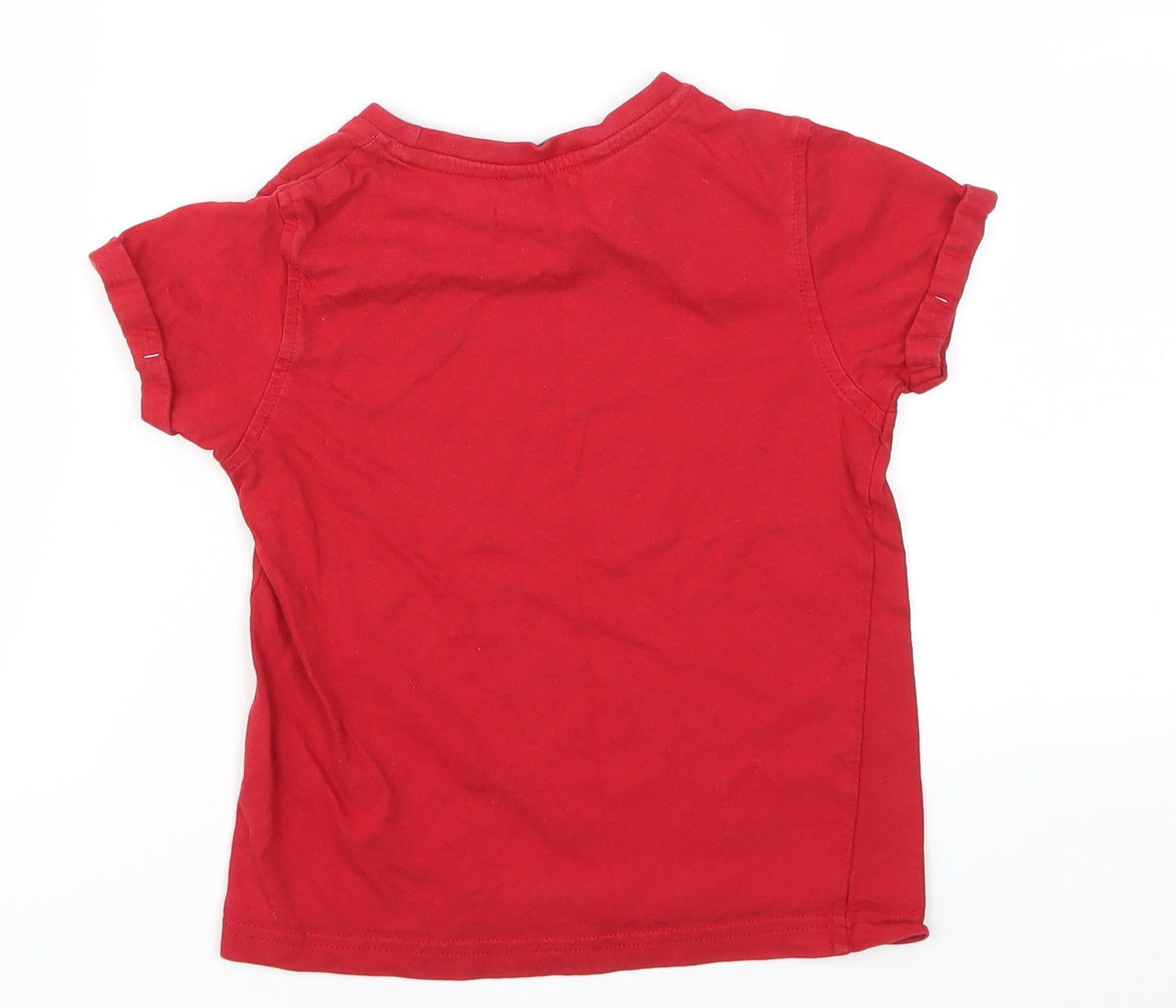 George Boys Red   Basic T-Shirt Size 5-6 Years