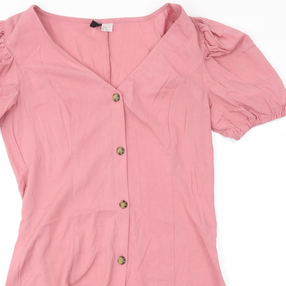 H&M Womens Pink   Fit & Flare  Size 12