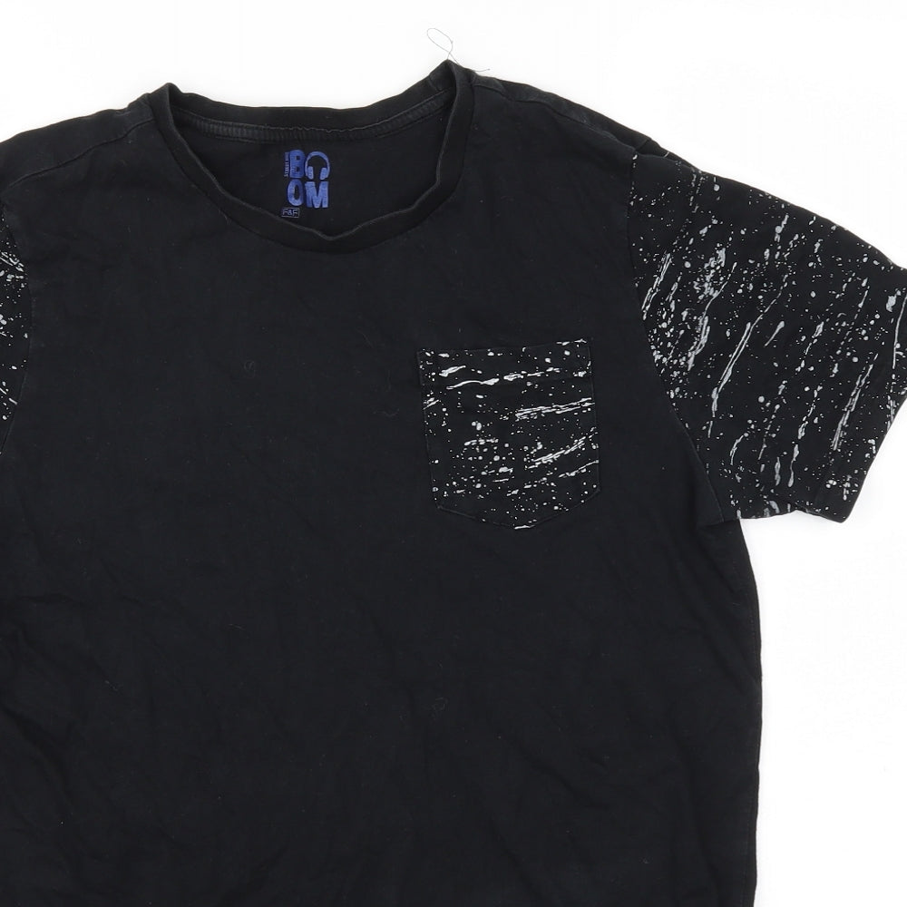 F&F Boys Black   Basic T-Shirt Size 13-14 Years