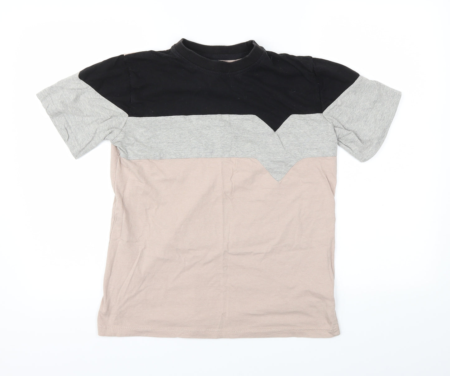 Topman Mens Black Striped   T-Shirt Size S