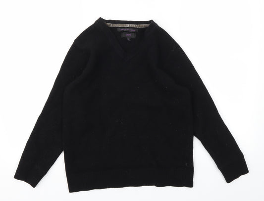 Front view of Next boys’ black pullover sweatshirt, size M