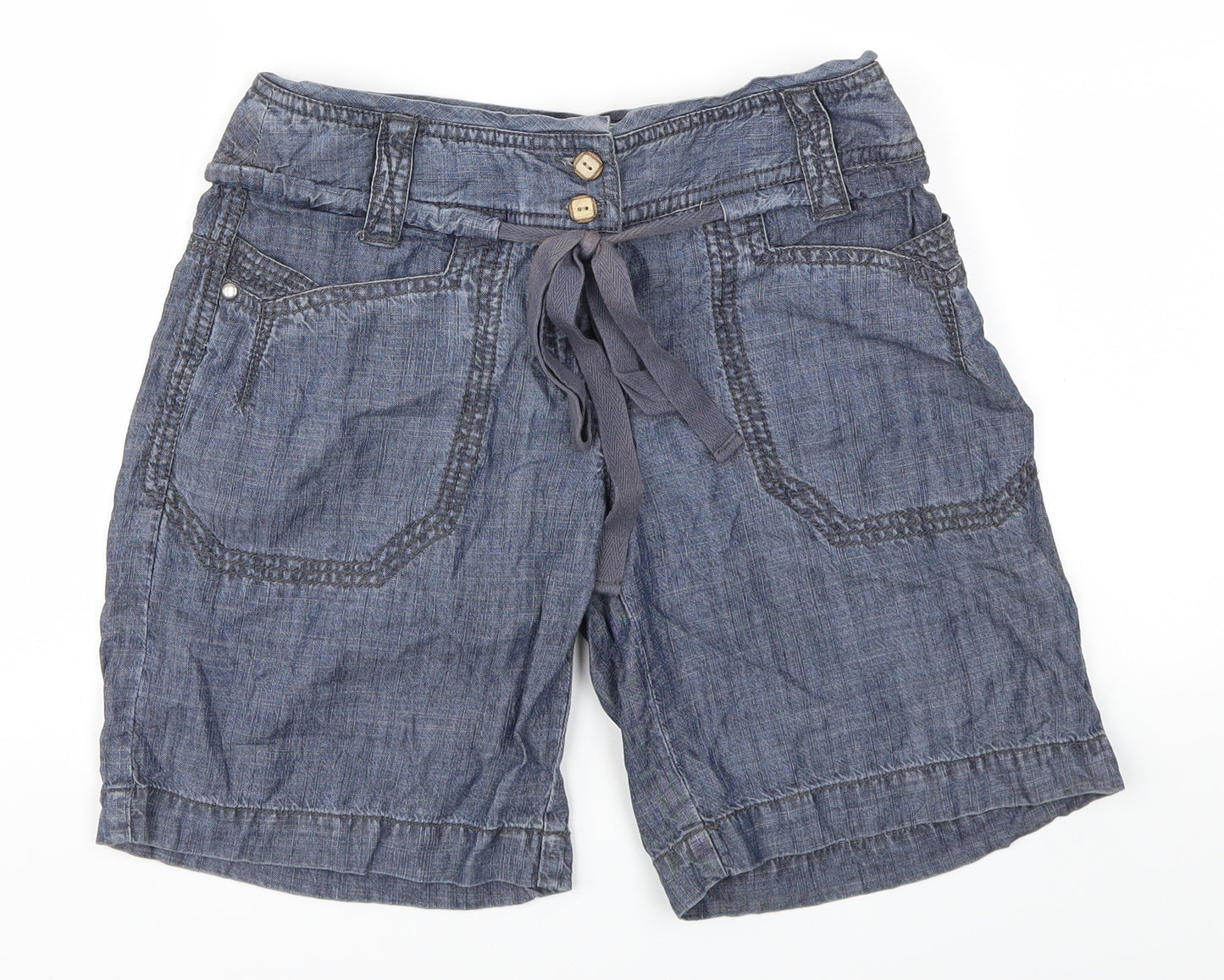 Next  Womens Blue   Cut-Off Shorts Size 6