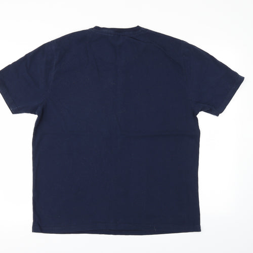 Boston crew  Mens Blue    T-Shirt Size L