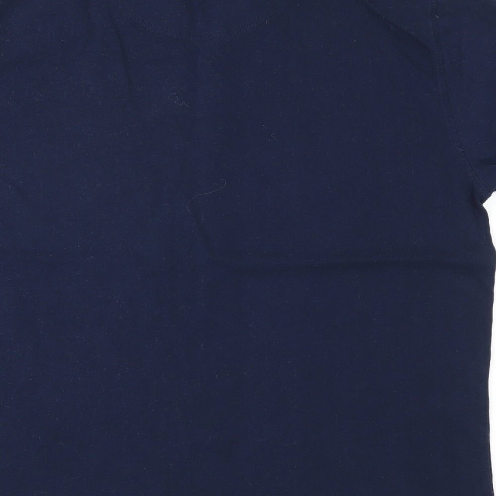 Boston crew  Mens Blue    T-Shirt Size L