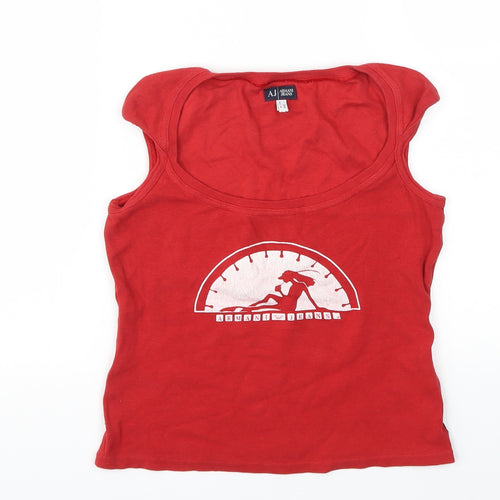 Armani Jeans Womens Red   Basic T-Shirt Size 12
