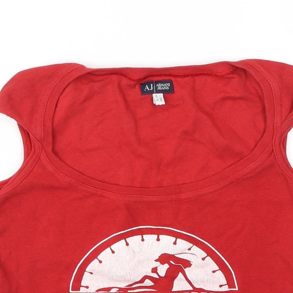 Armani Jeans Womens Red   Basic T-Shirt Size 12