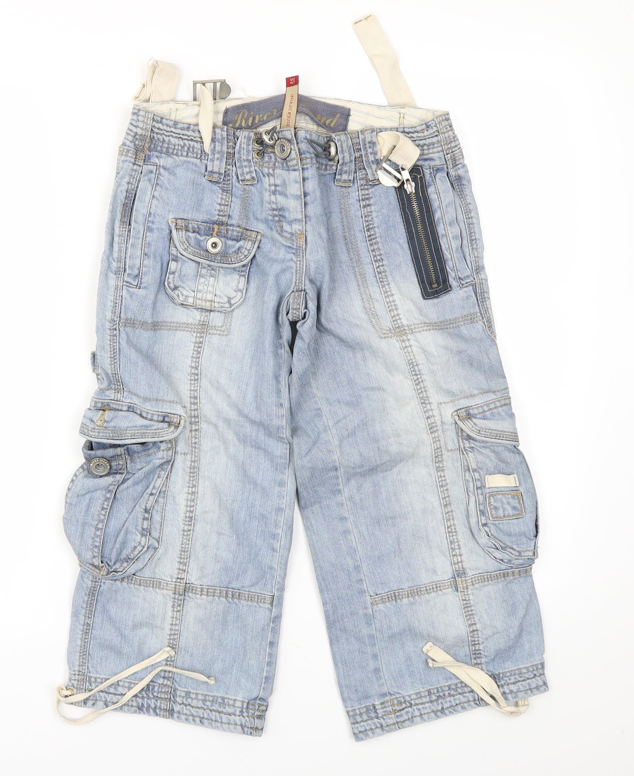 River Island Womens Blue   Capri Jeans Size 6 L20 in