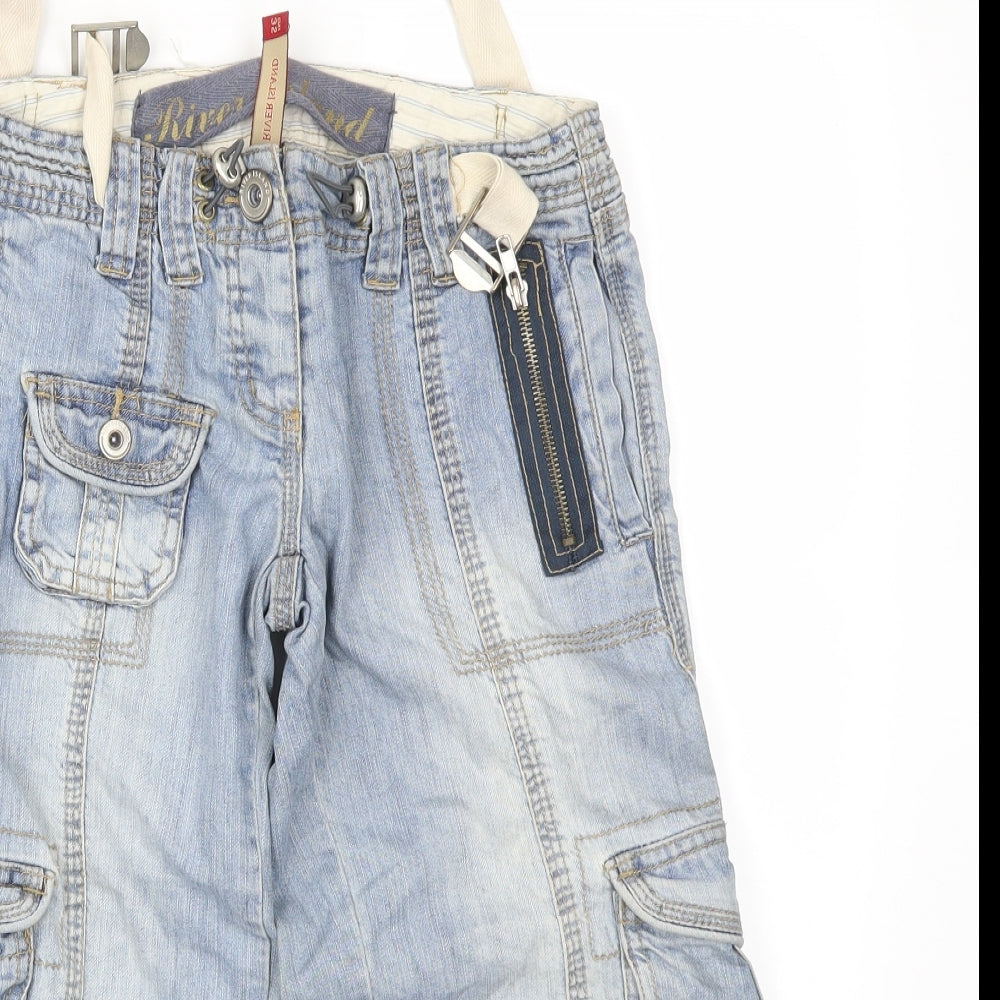 River Island Womens Blue   Capri Jeans Size 6 L20 in