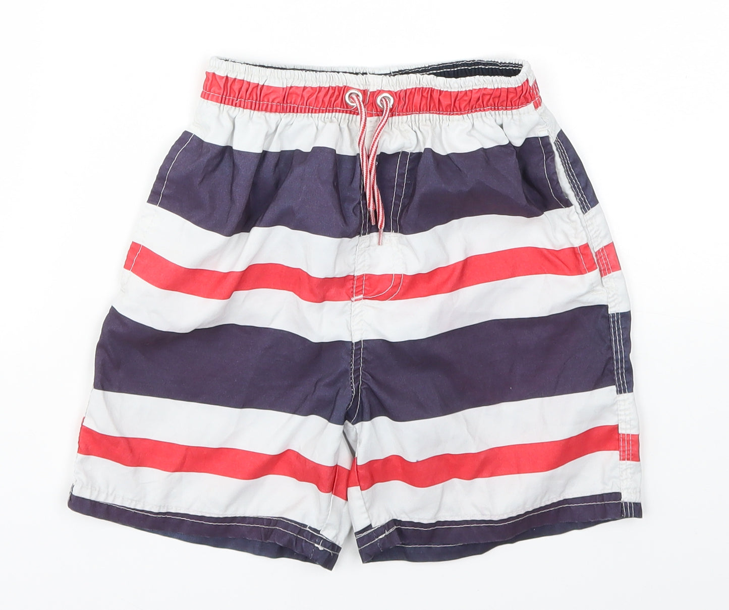 Rebel Boys Blue Striped  Sweat Shorts Size 7-8 Years