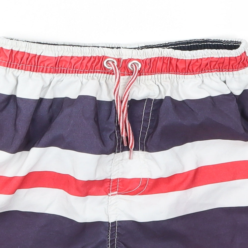 Rebel Boys Blue Striped  Sweat Shorts Size 7-8 Years