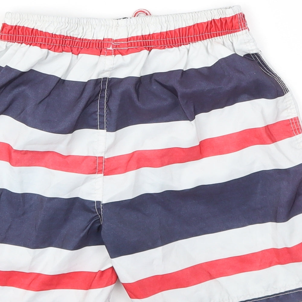 Rebel Boys Blue Striped  Sweat Shorts Size 7-8 Years