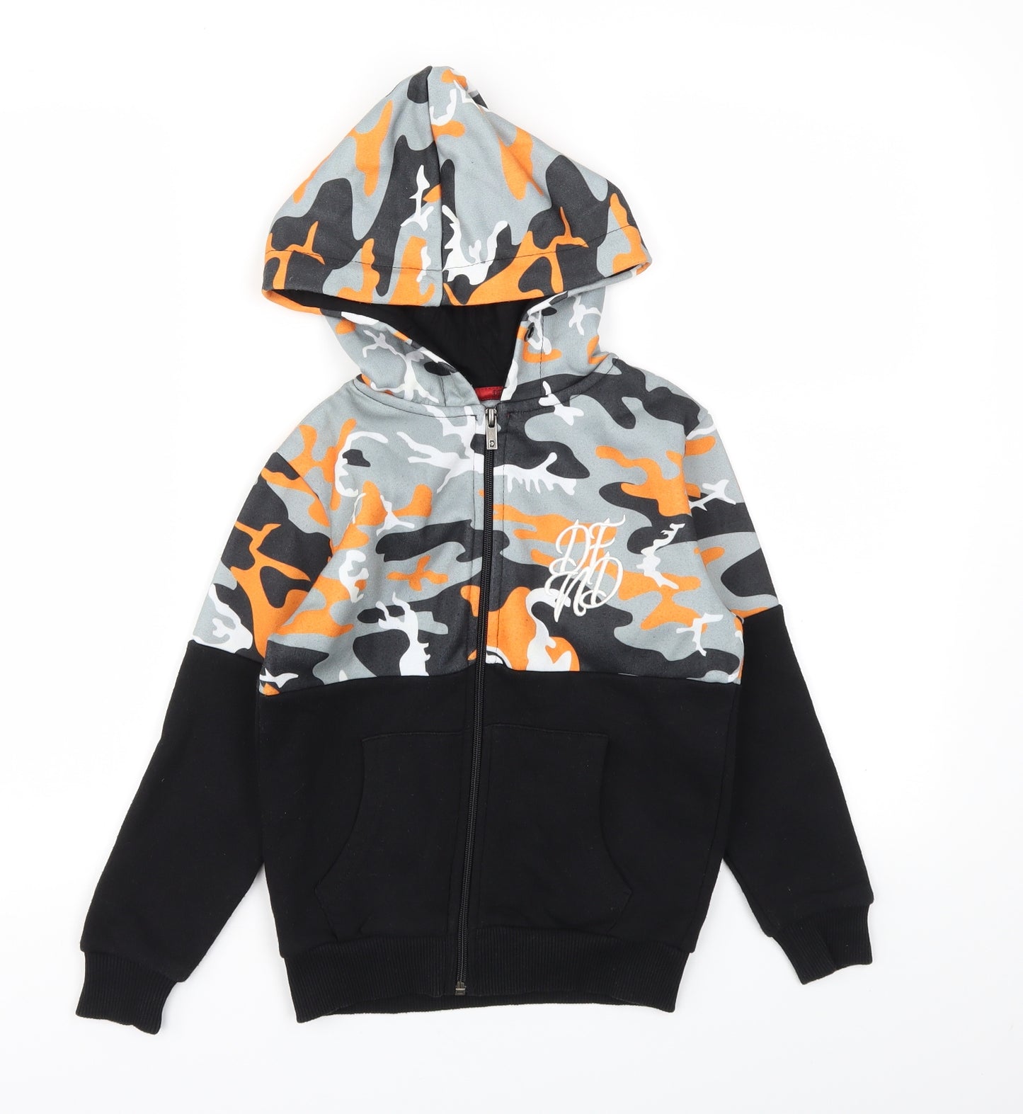 DFND Boys Black Camouflage  Full Zip Hoodie Size 7-8 Years