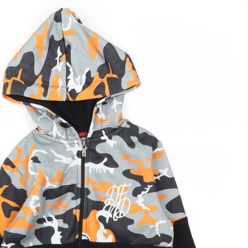 DFND Boys Black Camouflage  Full Zip Hoodie Size 7-8 Years