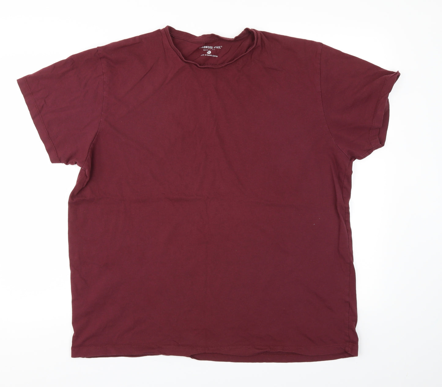 Cedar Wood State Mens Red    T-Shirt Size XL