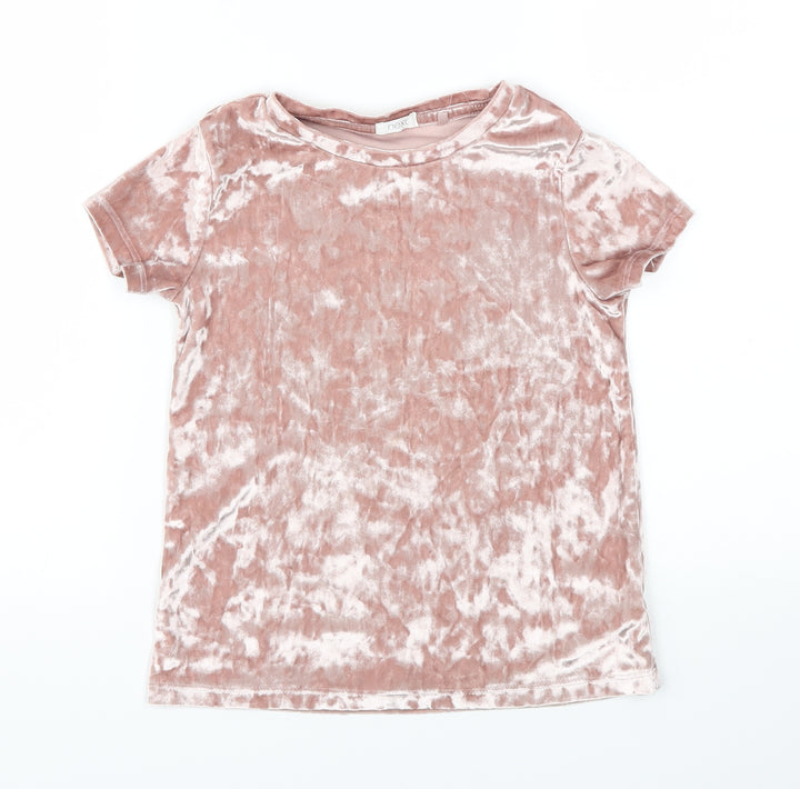 Next Girls Pink Basic T-Shirt Size 7 Years