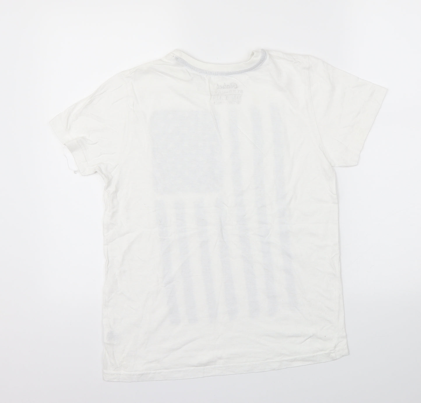 Primark Boys White   Jersey T-Shirt Size 10 Years