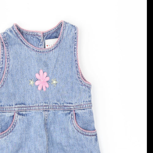 Next  Girls Blue Floral  A-Line  Size 2 Years