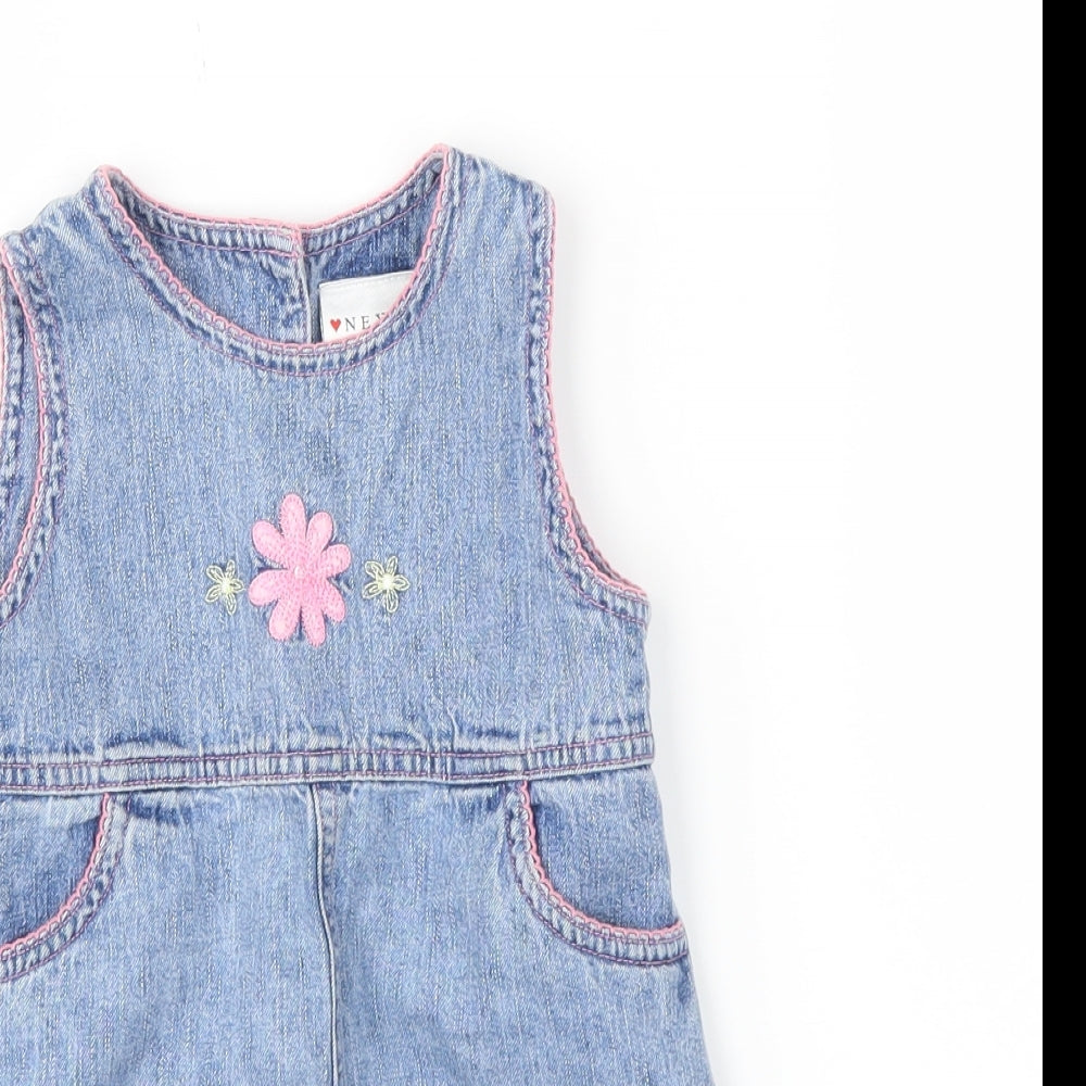 Next  Girls Blue Floral  A-Line  Size 2 Years