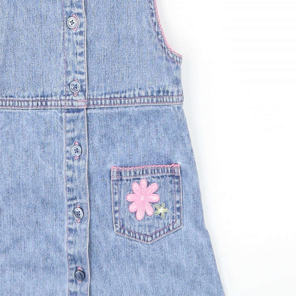 Next  Girls Blue Floral  A-Line  Size 2 Years