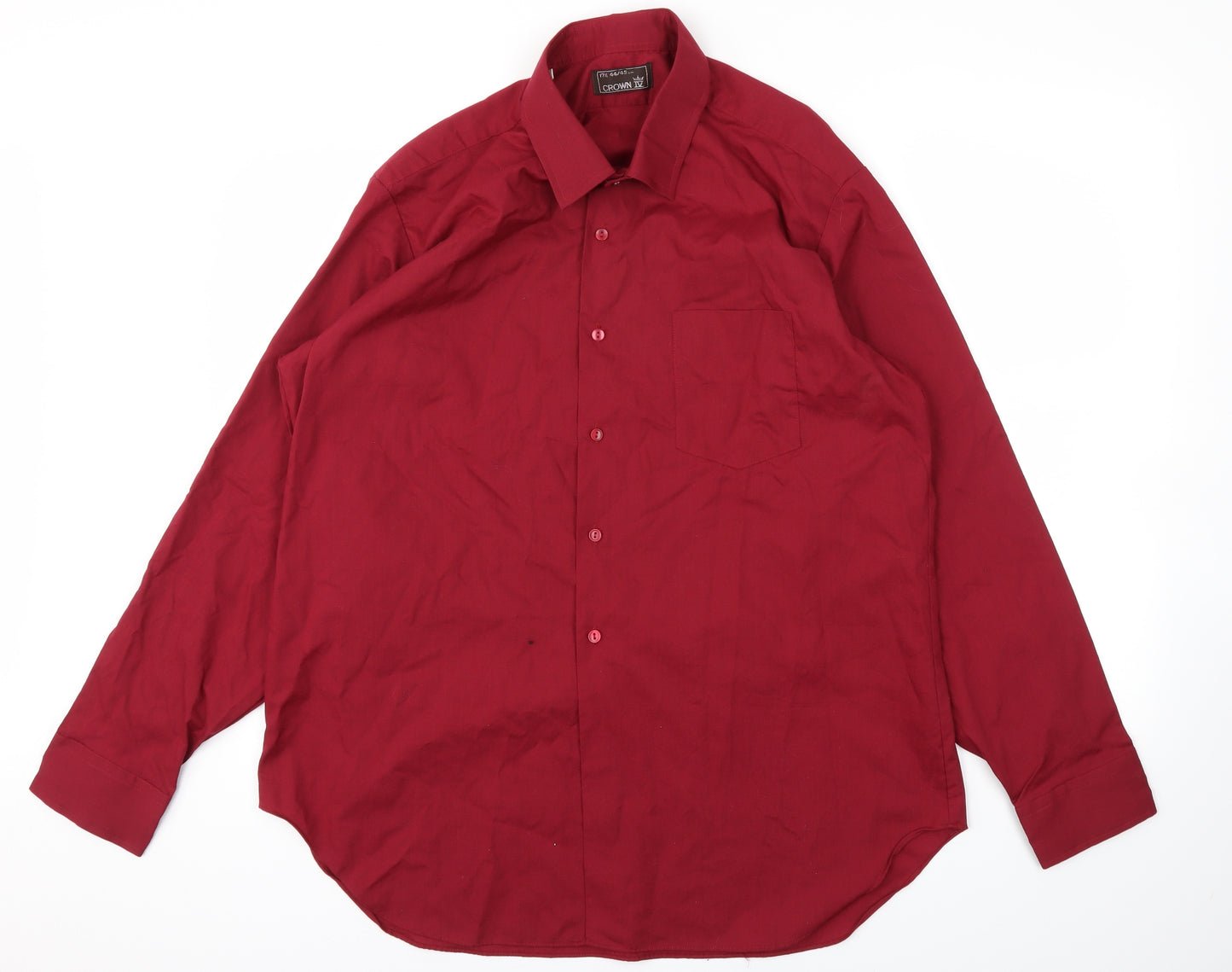CROWN  Mens Red    T-Shirt Size 17