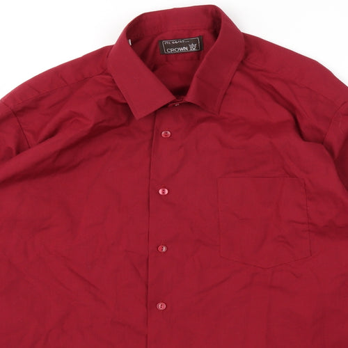 CROWN  Mens Red    T-Shirt Size 17