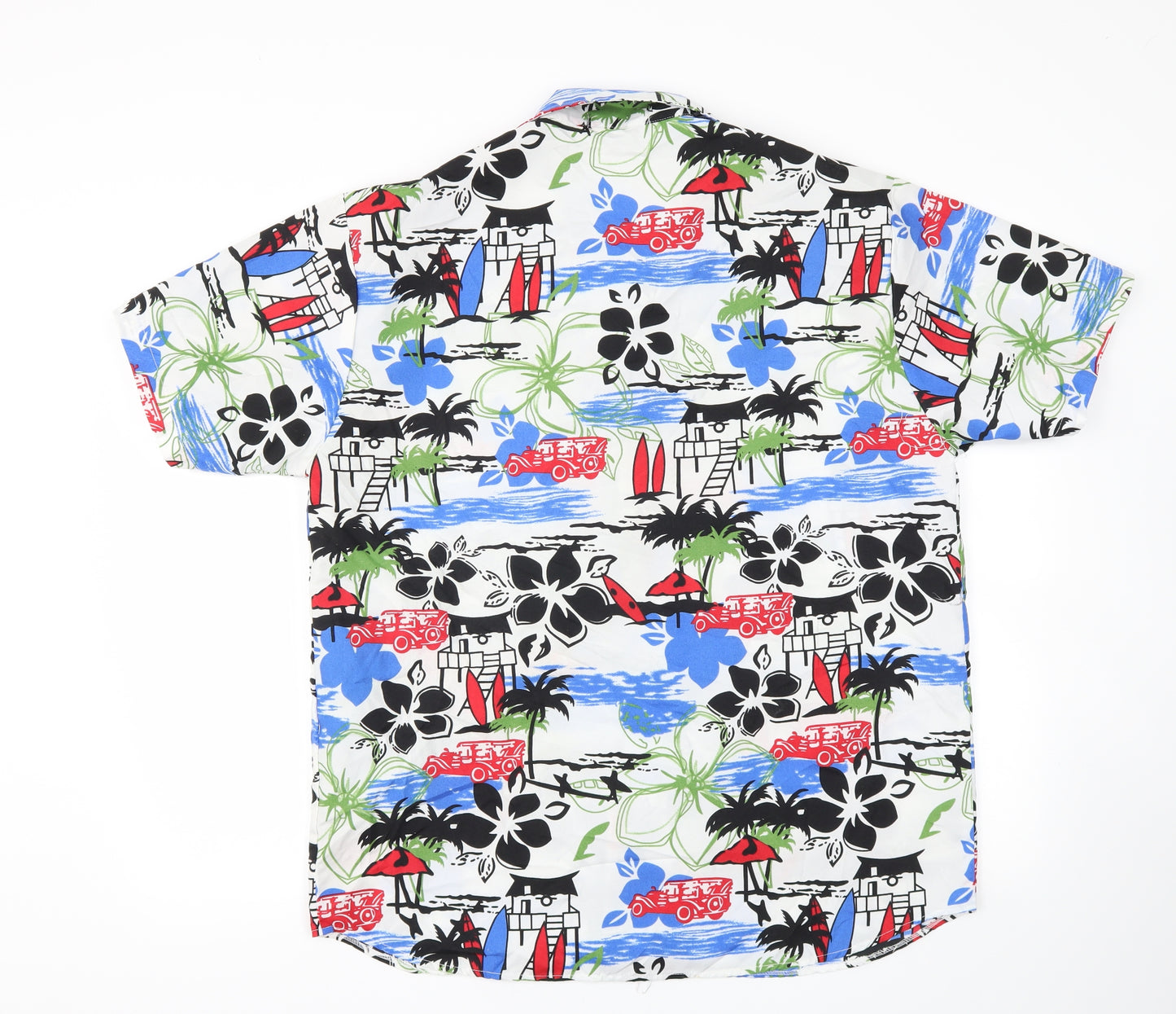 SEA & SUN Mens Multicoloured Animal Print   T-Shirt Size 2XL