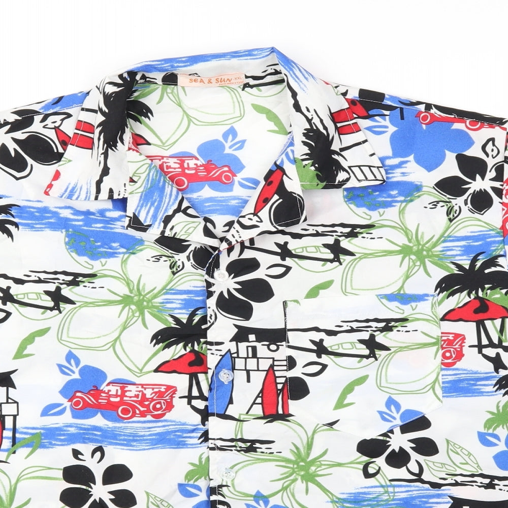 SEA & SUN Mens Multicoloured Animal Print   T-Shirt Size 2XL