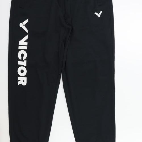 VICTOR Mens Black   Sweatpants Trousers Size M L27 in