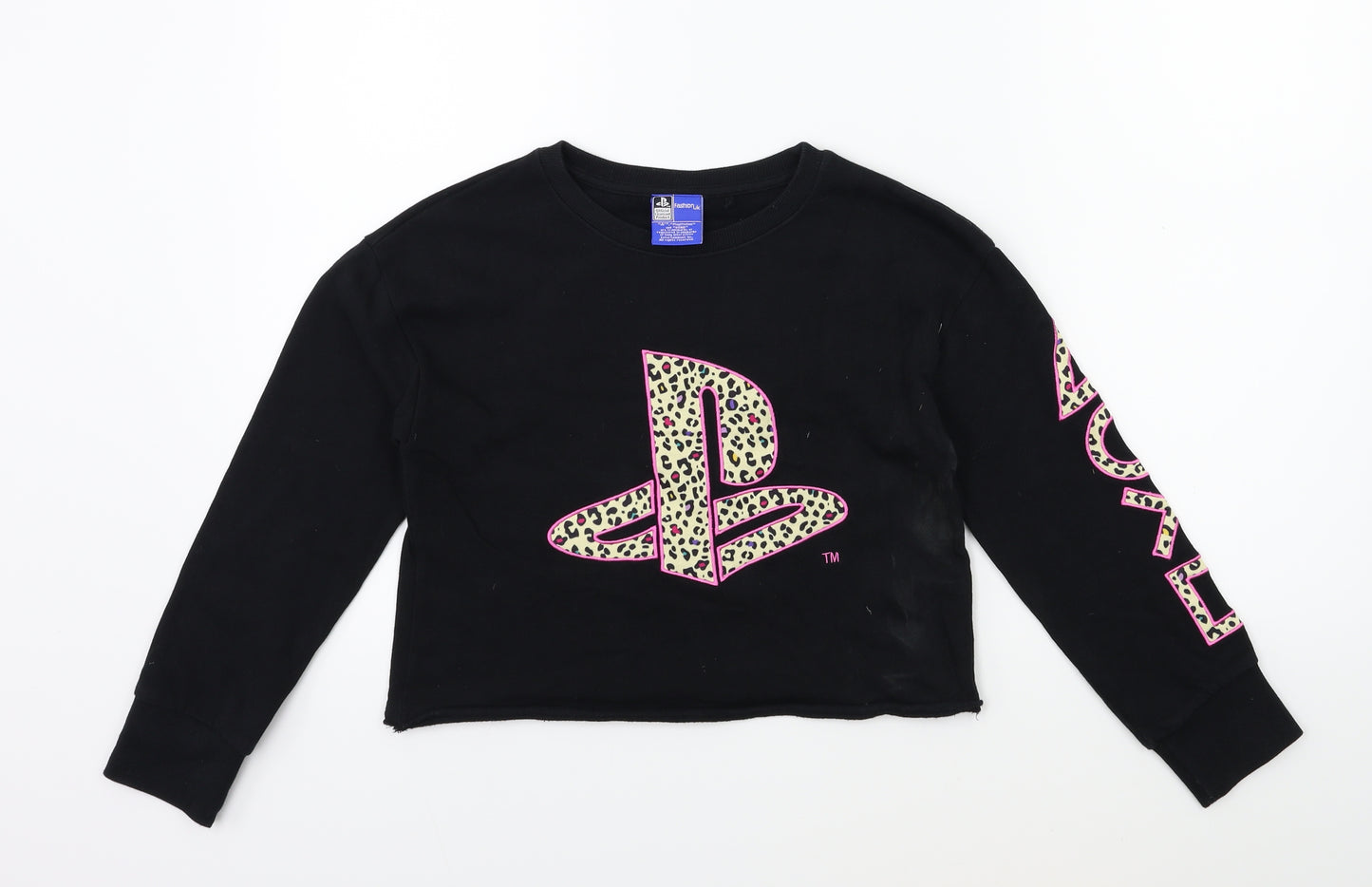 NEXT Girls Black   Pullover Sweatshirt Size 8 Years  - PLAYSTATION