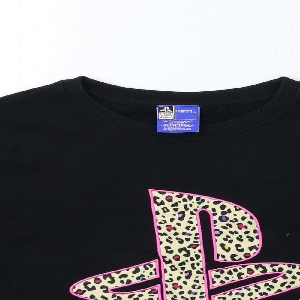 NEXT Girls Black   Pullover Sweatshirt Size 8 Years  - PLAYSTATION