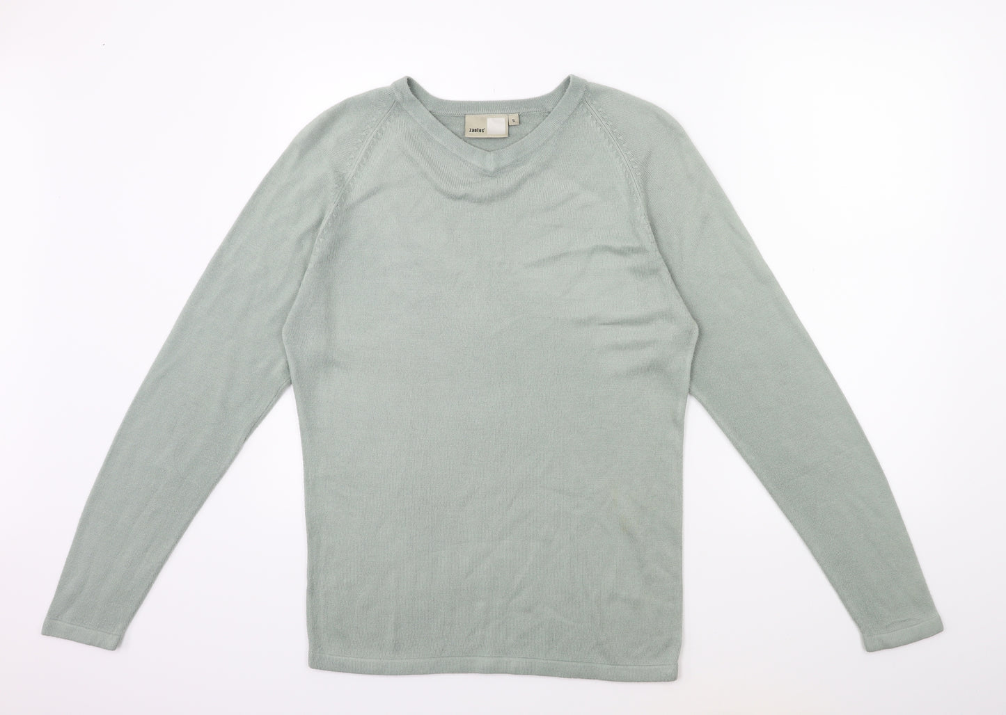 zantos Mens Green  Knit Pullover Jumper Size S