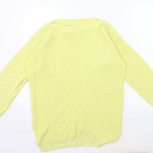 Marks and Spencer Womens Yellow  Knit Pullover Jumper Size 8