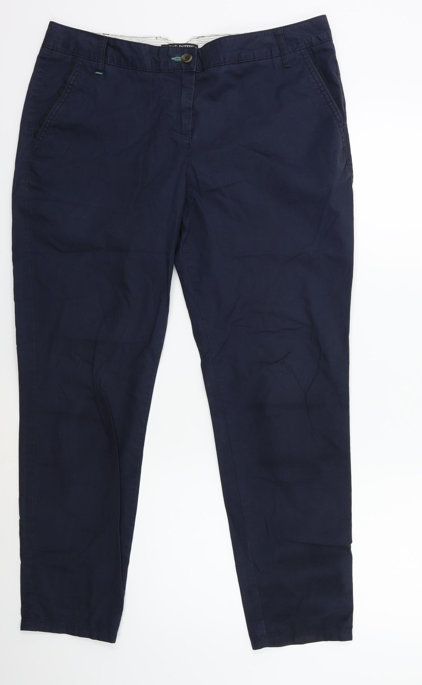 NEXT Womens Blue   Chino Trousers Size 14 L26 in